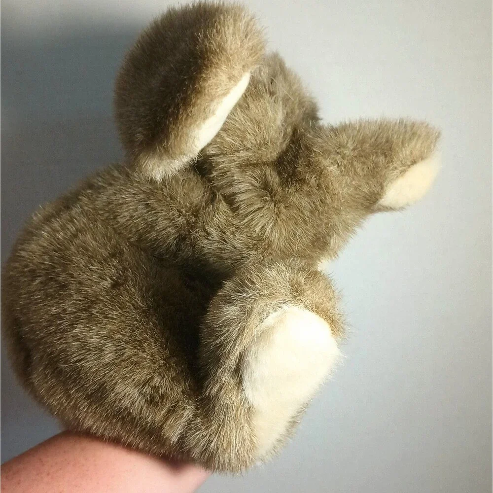 Folkmanis Baby Lop Eared Rabbit Plush Puppet Brown Bunny Stuffed Toy 10